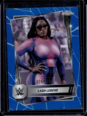 2025 TOPPS CHROME WWE BLUE REFRACTOR #139 LASH LEGEND /150  - Image 1 of 2