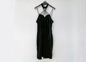dunkelgrünes Samtkleid, Poly Fashion USA, Gr. 36 - Bild 1 von 2