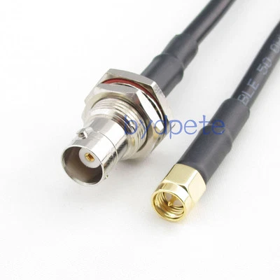 RG58 Cable SMA male plug connector to BNC female RF Coax Coaxial Any length Lot - Image 1 of 4