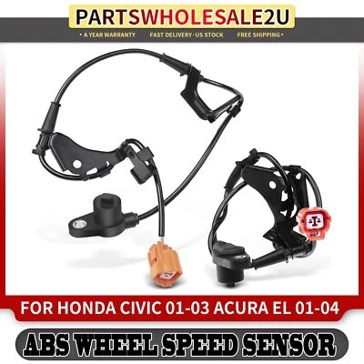 2x Front ABS Wheel Speed Sensors for Honda Civic 2001-2003 Acura EL 2001-2004 — 第 1/4 张图片