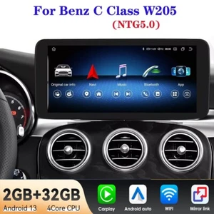 10.25" 32G Android 13 CarPlay GPS Car Stereo for Mercedes Benz C-Class W205 X253 - Picture 1 of 19