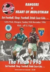 RANGERS V HEART OF MIDLOTIAN ~ COCA-COLA CUP FINAL ~ 24. NOVEMBER 1996 ~ HERZEN - Bild 1 von 1