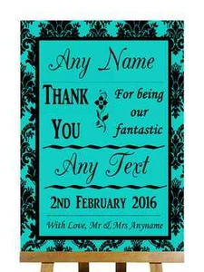 Letrero de boda turquesa dama de honor dama de honor página niño ujier padrino de boda padrino - Imagen 1 de 8