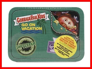 Topps Box Garbage Pail Kids Series 1 Goes on Vacation Tin Metal Stickers Crados - Picture 1 of 4