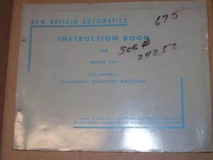 New Britain Model 675 Chucking Machine Operation Manual - Picture 1 of 1