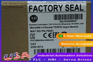 New 2085-IRT4 SER/A Allen-Bradley Micro850 4CH TC/RTD Input Module Analog Sealed - Picture 1 of 15