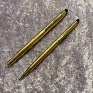 Vintage Cross Century 1/20 12kt Gold Filled Felt / Soft Tip Pen and Pencil Set - Picture 1 of 5