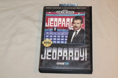 Jeopardy (Sega Genesis, 1992) CASE MANUAL REG CARD - Image 1 of 4