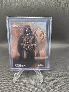 2025 Topps Chrome Darth Vader Black And White Shimmer SSP Star Wars - Picture 1 of 2