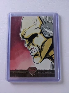2012 CZE Cryptozoic DC Comics Superman Brainiac 1/1 Sketch By Jon Hughes - Picture 1 of 2
