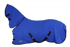 Abschwitzdecke mit Halsteil und Kreuzgurt (abnehmbar) BASICLINE RL24 royalblau - Bild 1 von 3