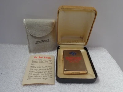 1966 ? Indianapolis Motor Speedway 10K Gold Filled Zippo Lighter From Gil Berry - Image 1 of 4