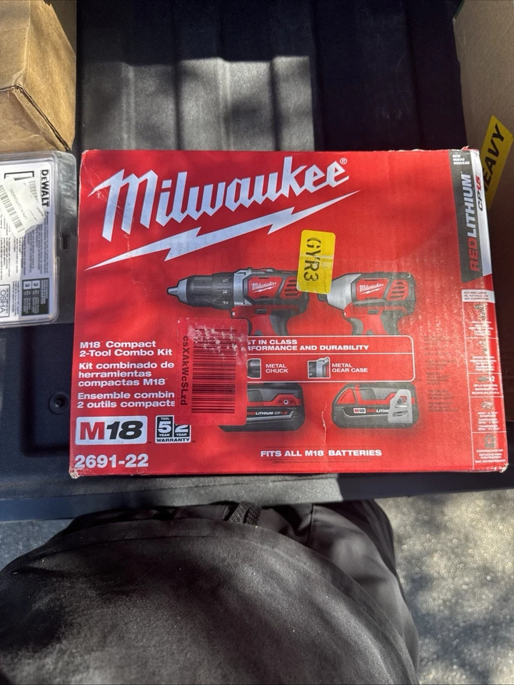 Milwaukee M18 18V Li-Ion Cordless Drill Driver Combo Kit (2691-22) - Image 1 of 1