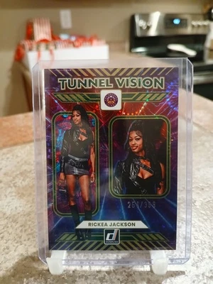 2025 Donruss WNBA Rickea Jackson Tunnel Vision verde #/399 faíscas - Imagem 1 de 2