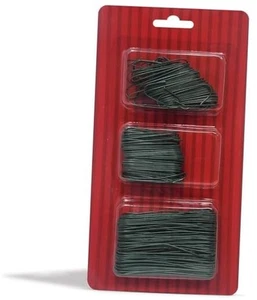  Paquete de 300 ganchos para adornos verdes ganchos para decoración de árboles de Navidad - alambre de metal  - Imagen 1 de 6