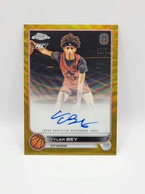 22-23 Topps Chrome OTE - Chrome Auto Tyler Bey #CA-TB1 Gold Wave Refractor /50 - Image 1 of 2