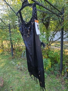 Disfraz de aleta para adulto vestido de lentejuelas negro talla grande - Imagen 1 de 6