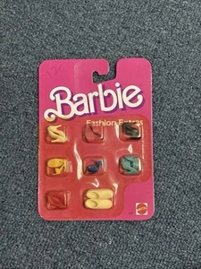 Vintage Mattel 1984 Barbie Fashion Extras Shoes 8 Pairs 9121 New Sealed - Picture 1 of 2