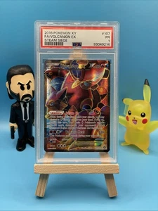 Volcanion EX (Full Art) 107/114 XY-Steam Siege Holo PSA 1 POP 1 - Imagen 1 de 2