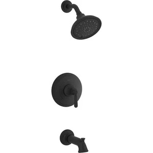 Kohler Capilano Rubinetto monocomando 3 spruzzi per vasca e doccia in nero opaco - Foto 1 di 7