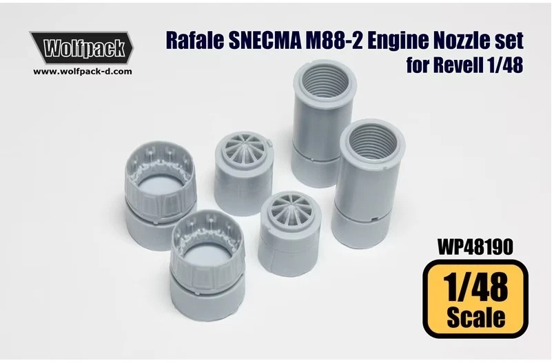 Rafale SNECMA M88-2 Engine Nozzle set Wolfpack WP48190 skala 1/48 - Photo 1/1