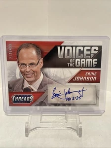 2014-15 Panini Threads Voices of the Game Autographs #3 Ernie Johnson /499 - Picture 1 of 2