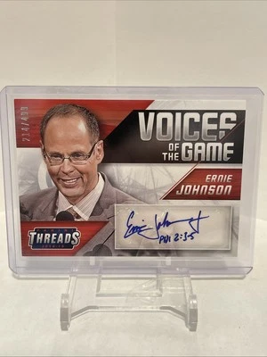2014-15 Panini Threads Voices of the Game Autographs #3 Ernie Johnson /499 - Image 1 of 2