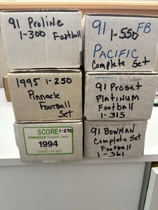 Fußball (6) KOMPLETTE Sets Proline Pro Set Bowman Score Pinnacle Pacific Karten - Bild 1 von 1