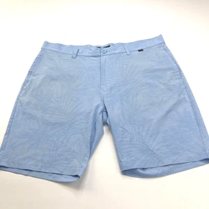 Travis Mathew 40 (Fit 41W) Golf All Over Print Floral Flat Chino 9" Shorts Blue - Picture 1 of 6