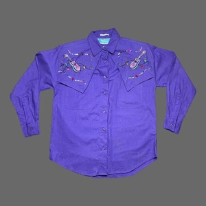 Southwest Canyon 1992 Vintage LS Womens Purple Western Shirt NWT S - Picture 1 of 10