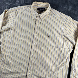 Polo Ralph Lauren uomo manica lunga Oxford camicia a righe taglia XL vintage pony - Foto 1 di 9