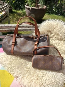 VINTAGE LOUIS VUITTON PAPILLON BAG 2 PIECE SET Damaged. - Picture 1 of 22