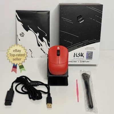 ⚡️G-Wolves HSK Wireless Gaming Mouse HS-K Plus Ace HSK3370 Red - CLEAN ⚠️TESTED - Image 1 of 4