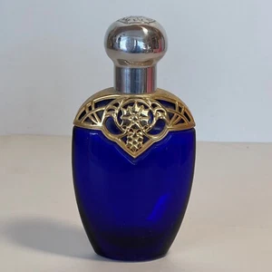 Vintage Parfumflakon tiefblau mit Gold Design wunderschön - Bild 1 von 5