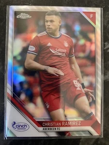 Topps SPFL Chrom 21/22 Christian Ramirez Refraktor - Aberdeen - Bild 1 von 2