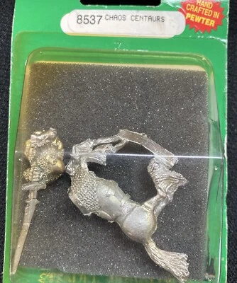 Warhammer Fantasy Games Workshop Chaos Centaurs (Espada) Nuevo en Caja 8537 Metal #21524 Foto 1 de 2