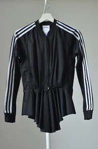 Rare Adidas Jeremy Scott Black Track Jacket Women's Size 38 - Picture 1 of 8