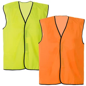 Hi Vis Plain Weste Fußball Training Lätzchen Radfahren Rugby Cricket | AUSVERKAUFSPREIS - Bild 1 von 1