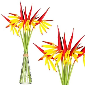 10 Pieces Bird of Paradise Artificial Plant 22 Inch Hawaiian Tropical Flowers... - Picture 1 of 6