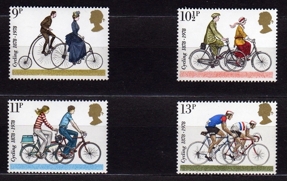 GREAT BRITAIN #843-846 MNH CENTENARY OF BRITISH 1st NATL. CYCLING ORGANIZATION - Image 1 of 1