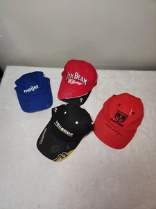 Signed NASCAR Cap Lot Paul Menard #11 Bobby Gordon #7 Kasey Kahne #9 Meijer - Picture 1 of 7