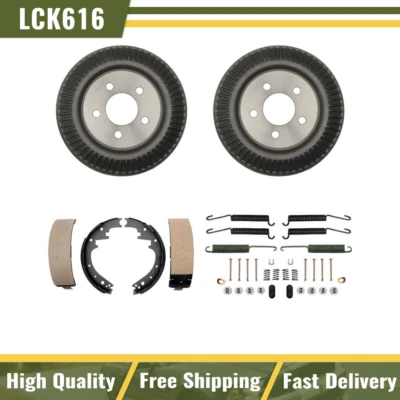 Tambores de freio dianteiro e sapatas de freio kit de mola se encaixa 1970-1972 Dodge Monaco - Imagem 1 de 4