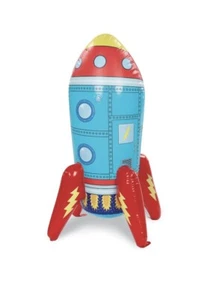 Inflatable Outdoor Rocket Ship Water Sprinkler - Picture 1 of 5