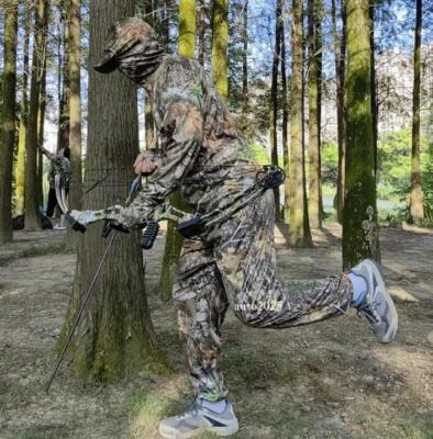 New Summer Bionic Camo Thin Hunting Clothes Leaf Waterproof Jacket +Pants Suit - Image 1 of 4