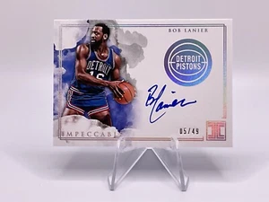 Bob Lanier 2018-19 Panini Impeccable Impeccable Pistons #DT-BLN Autograph /49 - Picture 1 of 2