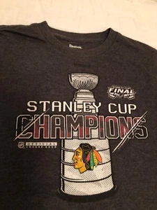 Stanley Cup Champions 2015 Chicago boys size 14-16 cotton polyester t-shirt - Picture 1 of 4
