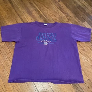 Vintage 7 Logo Utah Jazz T-shirt XXLarge Embroidered - Picture 1 of 5