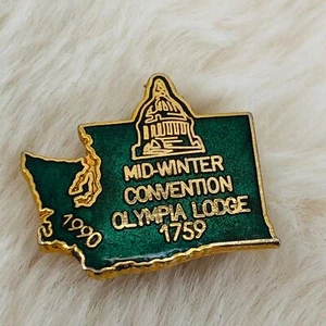 Prendedor de solapa esmaltado Olympia Washington Loyal Order of the Moose Lodge 1990 miembro - Imagen 1 de 2
