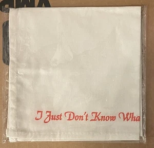 WHITE STRIPES I Just Don’t Know What To HANDKERCHIEF 12” X 12” Elephant Meg Jack - Picture 1 of 2
