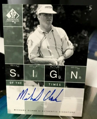 MICHAEL CLARK AUTO SOTT SP AUTHENTIC 2002 AUTOGRAPH HARD SIGNED - Image 1 of 2
